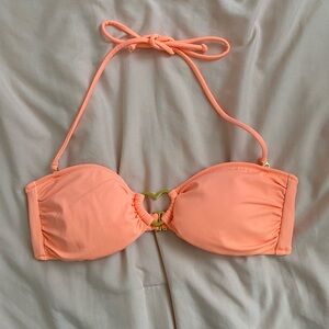 SOLD - Peach Halter Bikini Top